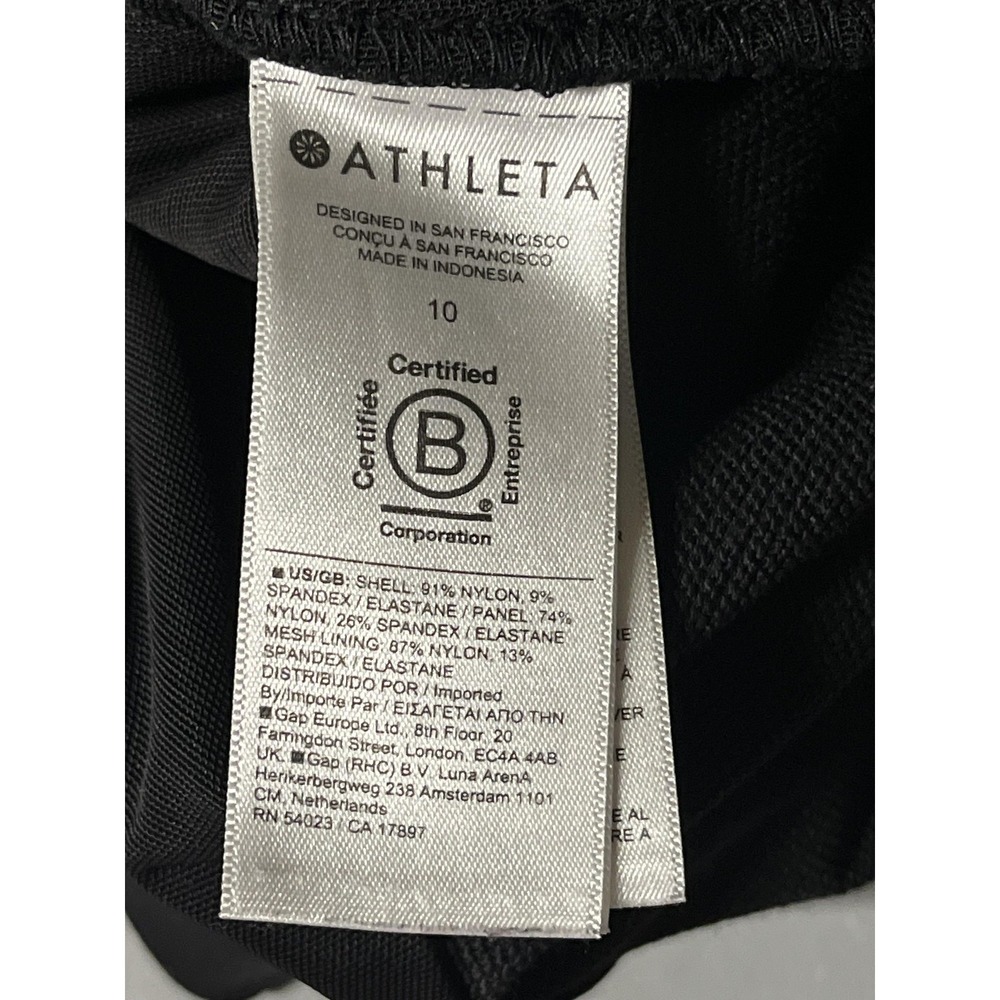 Athleta Pants Womens 10 Black Jogger Elastic Waist Zip Pockets Stretch Travel - Picture 5 of 11